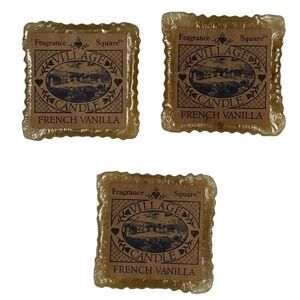 VILLAGE CANDLE FRENCH VANILLA WAX POTPOURRI TARTS SET OF 3 - SEALED